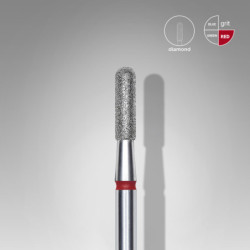 Diamond nail drill bit rounded cylinder red EXPERT head diameter 2