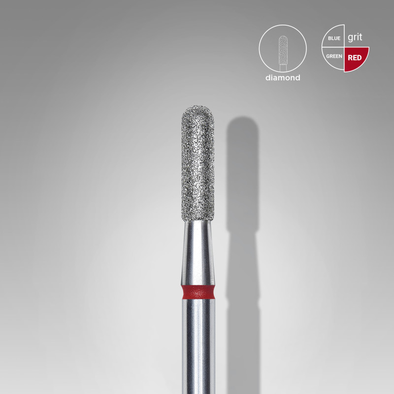 Diamond nail drill bit rounded cylinder red EXPERT head diameter 2