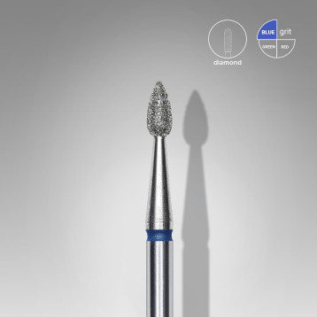Diamond nail drill bit drop blue EXPERT head diameter 2