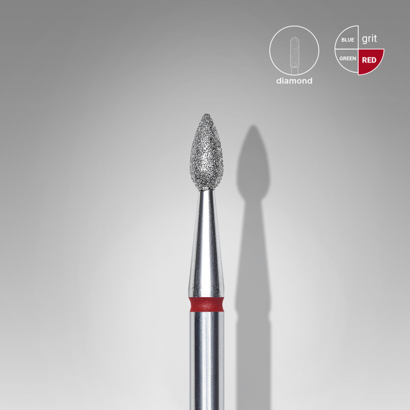 Diamond nail drill bit drop red EXPERT head diameter 2