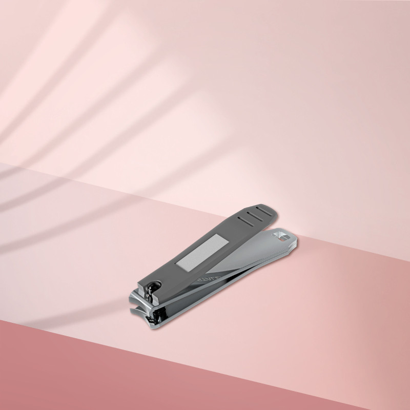 Nail clipper small with matte handle and nail file BEAUTY & CARE 50