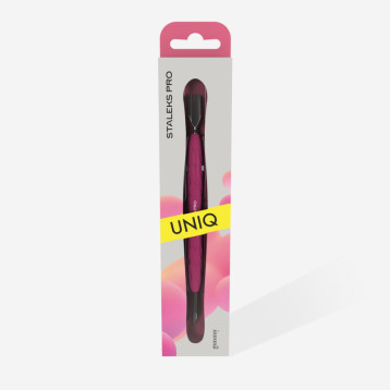 Manicure pusher Gummy with silicone handle UNIQ 10 TYPE2 (rounded narrow and beveled pusher)