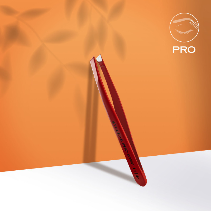 Eyebrow tweezers red EXPERT 11 TYPE 3r (wide beveled)