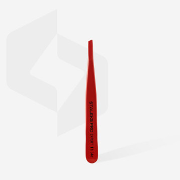 Eyebrow tweezers red EXPERT 11 TYPE 4r (narrow beveled)