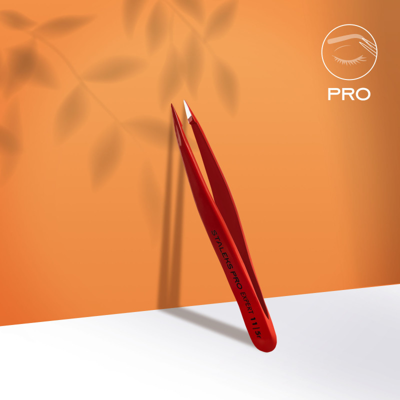 Eyebrow tweezers red EXPERT 11 TYPE 5r (point)