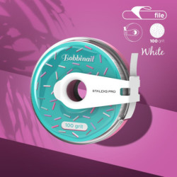 Disposable white abrasive tape EXPERT 100 grit in a plastic case