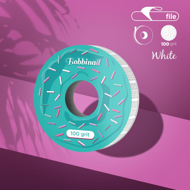 Disposable white abrasive tape EXPERT 100 grit for the plastic case