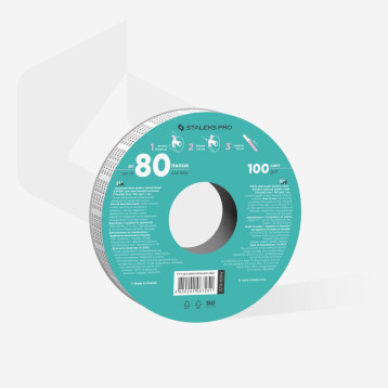 Disposable white abrasive tape EXPERT 100 grit for the plasticcase