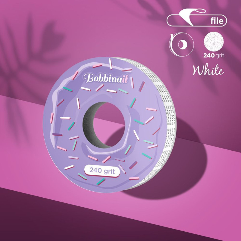 Disposable white abrasive tape EXPERT 240 grit for the plastic case