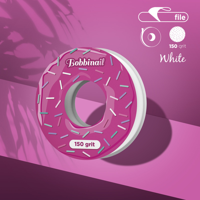 Disposable white abrasive tape EXPERT 150 grit for the plastic case