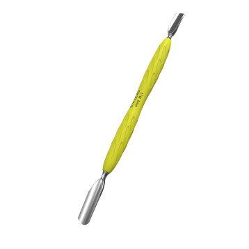 Manicure pusher Gummy  with silicone handle UNIQ 10 TYPE 1 (rounded wide and rounded narrow pusher)