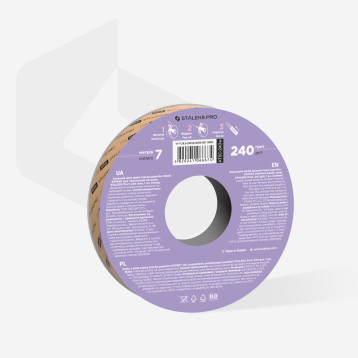 Disposable white abrasive tape papmAm EXPERT 240 grit forthe plastic case