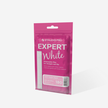 Disposable white files for straight nail file on a soft foam layerEXPERT 20 180 grit (30 pcs)