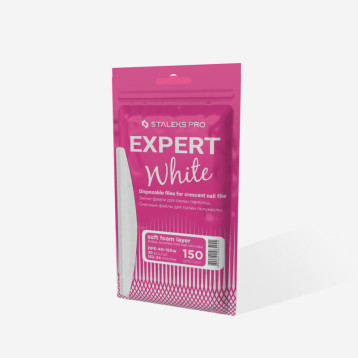 Disposable white files for crescent nail file on a soft foam layerEXPERT 40 150 grit (30 pcs)
