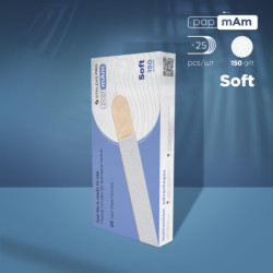Disposable white files papmAm on soft foam layer and on a wooden base EXPERT 20 150 grit (25 pcs)