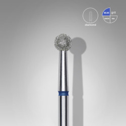 Diamond nail drill bit ball blue EXPERT head diameter 4 mm