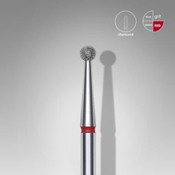 Diamond nail drill bit ball red EXPERT head diameter 2