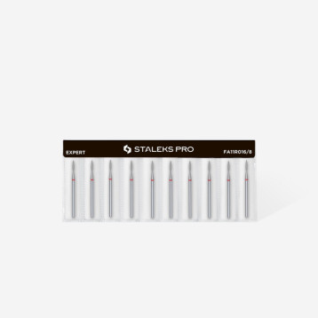 Diamond nail drill bit pointed flame red EXPERThead diameter 1,6 mm / working part 8 mm